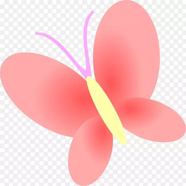 蝴蝶粉红皇室-免费剪贴画-粉红蝴蝶