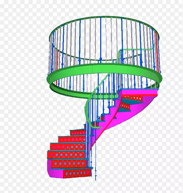 Tekla结构钢结构详细三维建模-楼梯