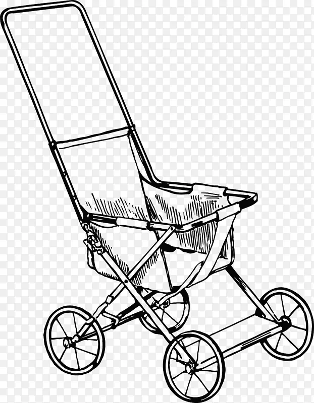 婴儿运输画夹艺术-婴儿车