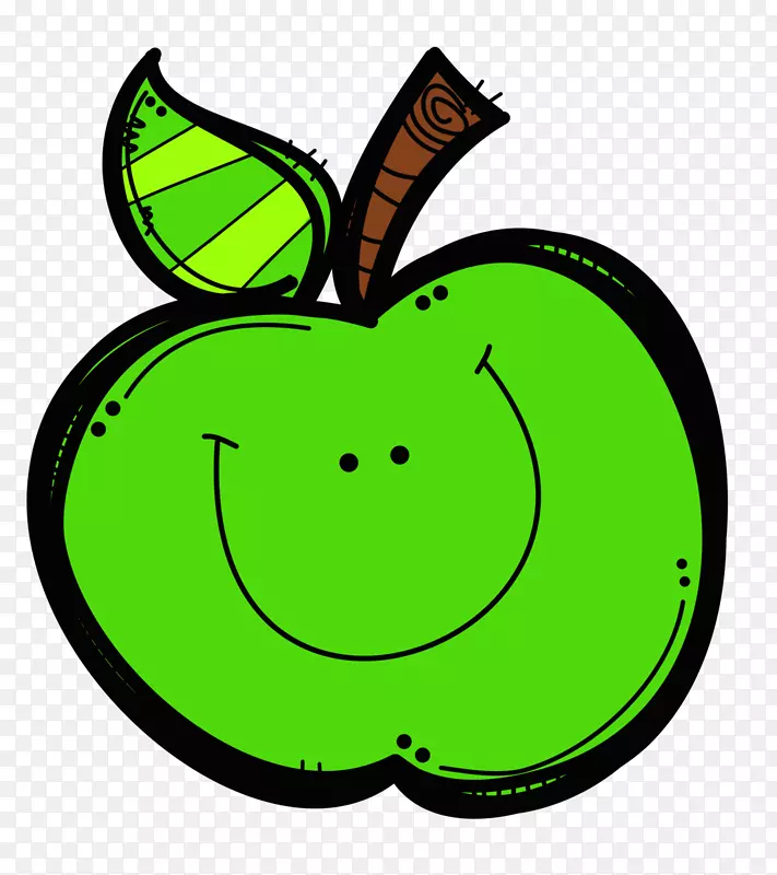 苹果剪贴画-绿色苹果片