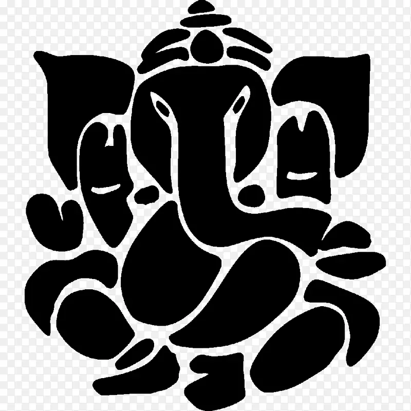 Ganesha Ganesh Chaturthi印度教墙贴纸-Ganesha