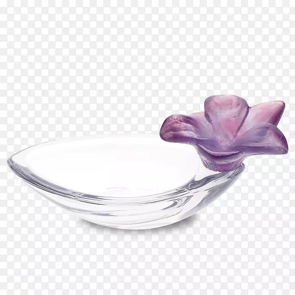 Daum餐具、玻璃碗、肥皂盘和餐具架.紫水晶