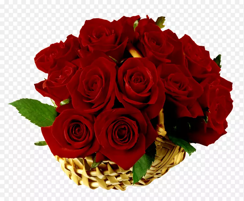 玫瑰花篮花夹艺术-红玫瑰装饰