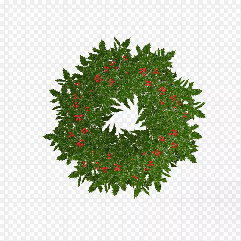 月桂花环圣诞装饰品节日-绿色花环