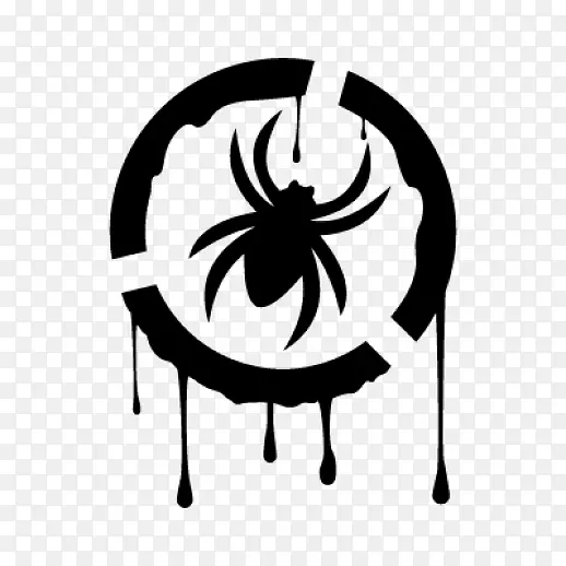 蜘蛛徽标贴花艺术-蜘蛛