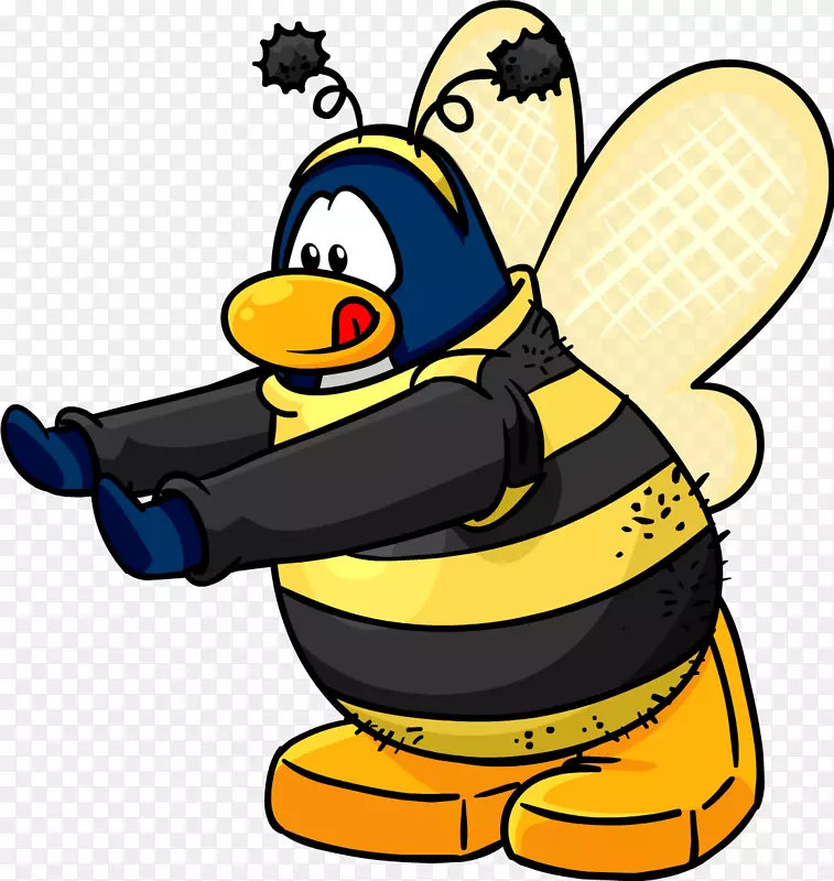 大黄蜂俱乐部企鹅昆虫剪贴画-蜜蜂