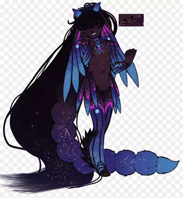 马匹传奇生物紫罗兰服装设计-星空