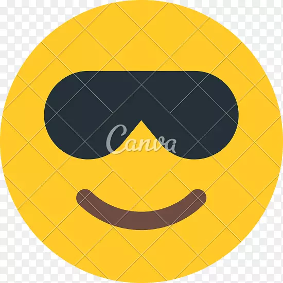 表情符号电脑图标彩色盒微笑太阳镜表情符号