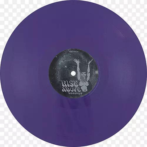 留声机记录光盘紫色圆座