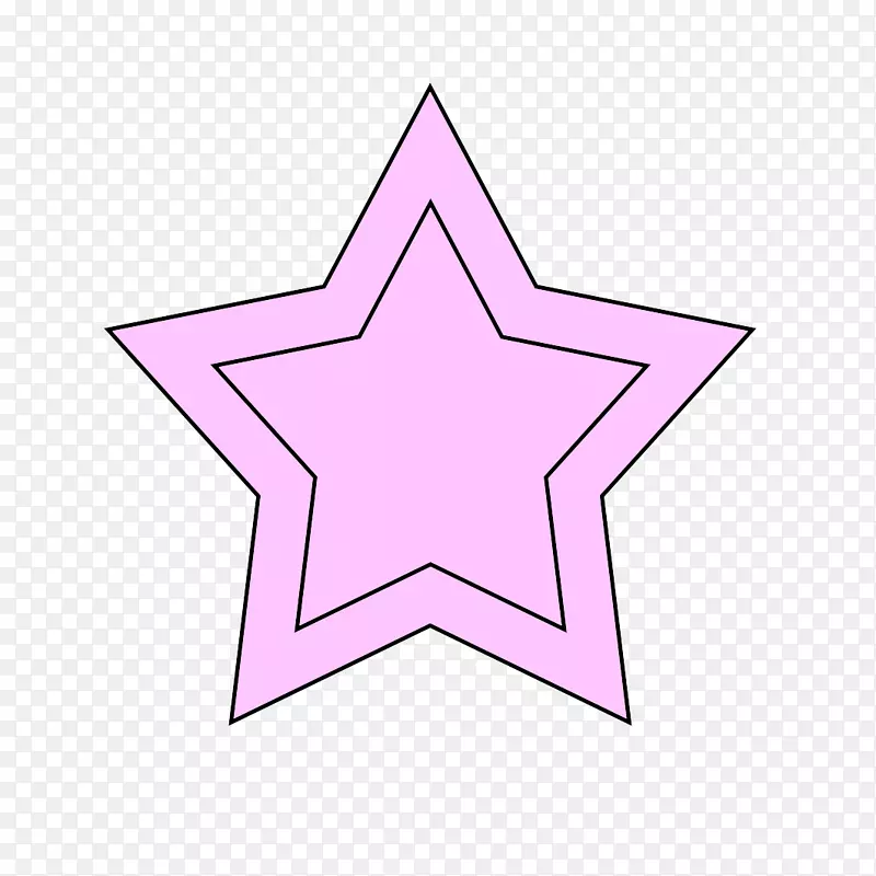 三角形紫丁香紫红色星型框