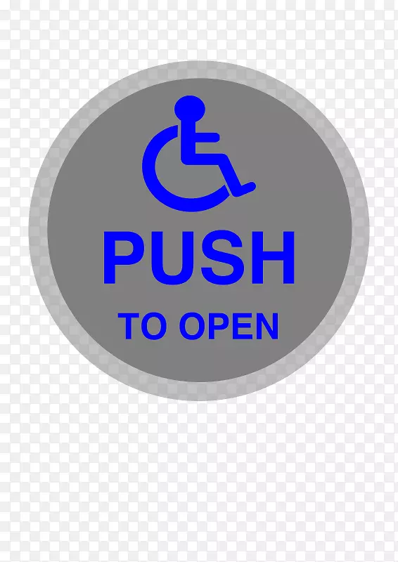 残疾无障碍按钮标志剪辑艺术-轮椅
