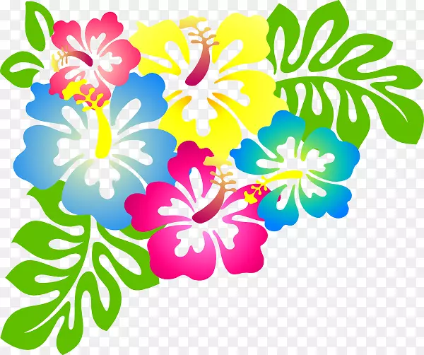 夏威夷罗菜剪贴画-花卉
