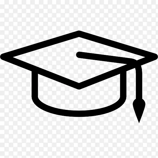电脑图标学生帽毕业典礼-学生