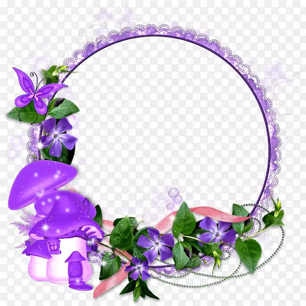 花卉设计紫丁香紫罗兰花.复活节框架