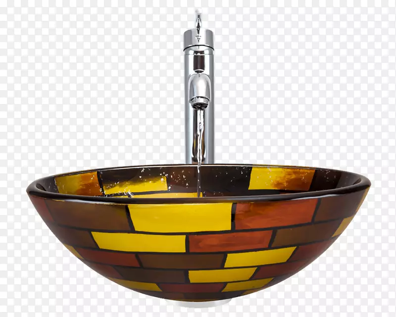 洗碗槽彩色玻璃浴室-水槽