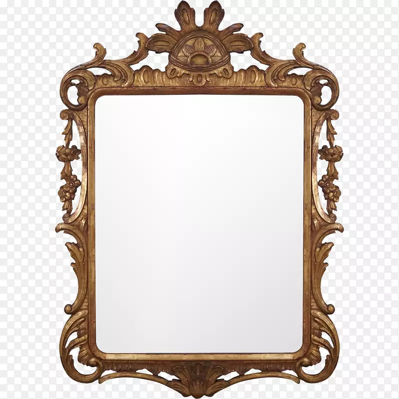 镜框镜路易奎泽镀金-框架复古