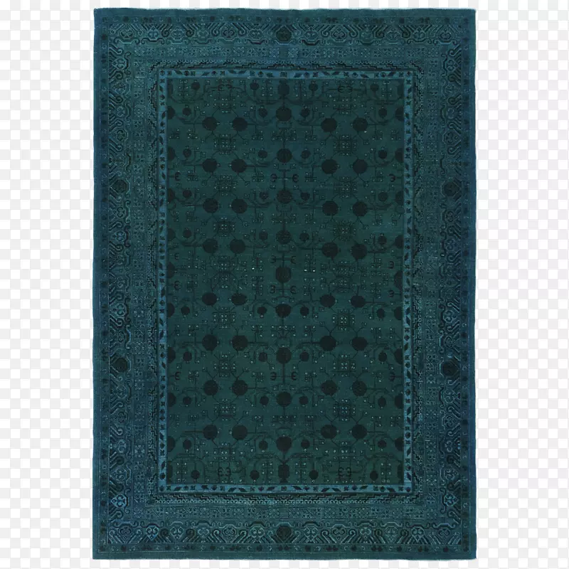 青绿色蒂尔长方形微软天蓝色图案-地毯