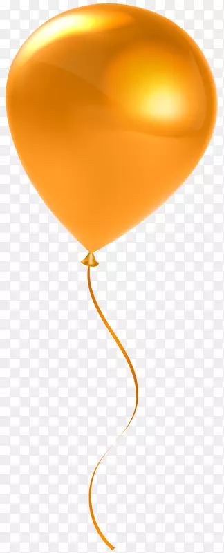 气球橙色剪贴画-气球