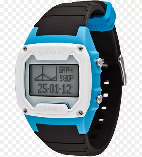 全球定位系统手表冲浪石英钟服装配件-幼鲨