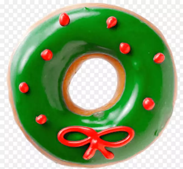 甜甜圈咖啡店Krispy Kreme食品圣诞蓝花环