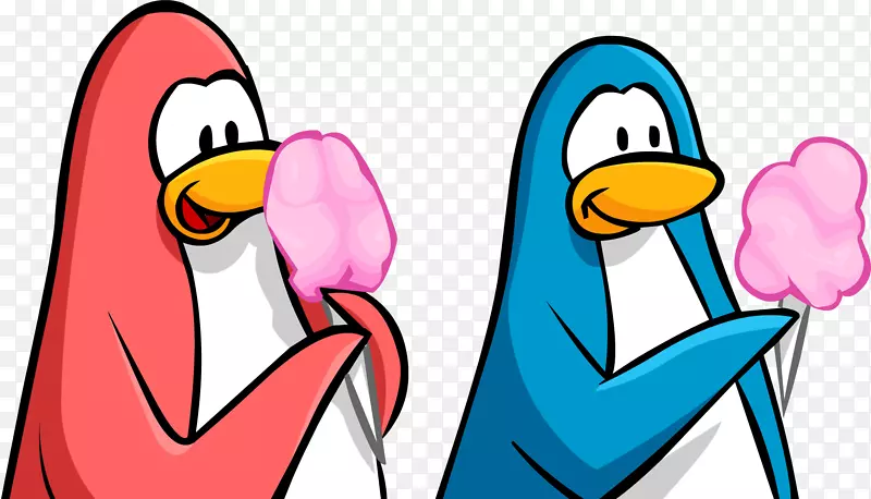 企鹅俱乐部棉花糖吃夹艺术企鹅