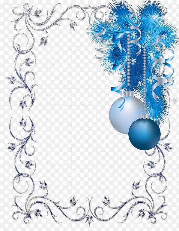 圣诞装饰圣诞树灯饰艺术-蓝色花环