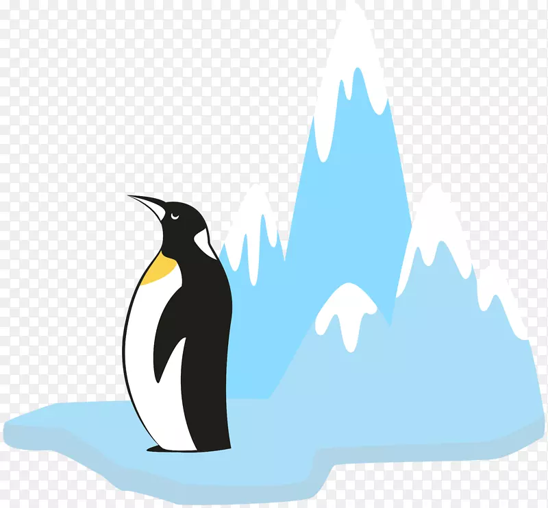 企鹅冰川剪贴画-企鹅