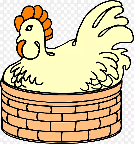 鸡肉野餐篮鸡夹艺术-母鸡