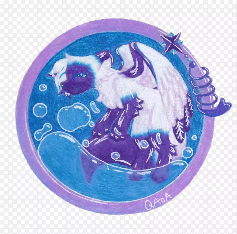 紫钴蓝紫海洋-海啸