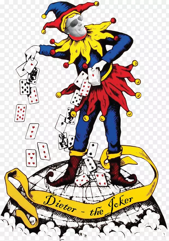 尤克雷小丑玩纸牌游戏-小丑
