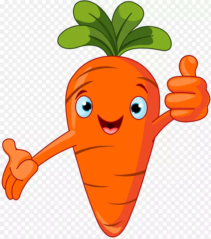 蔬菜卡通胡萝卜剪贴画-胡萝卜