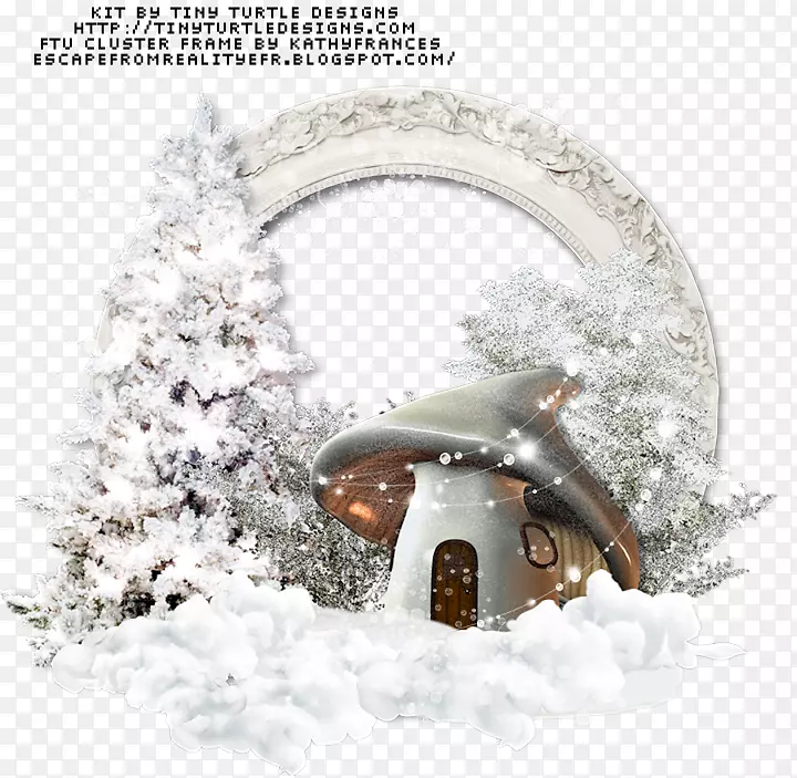 冬季画框雪霜复活节相框