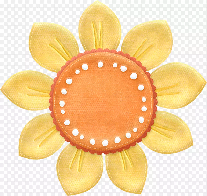 花卉剪贴画夹艺术-向日葵叶