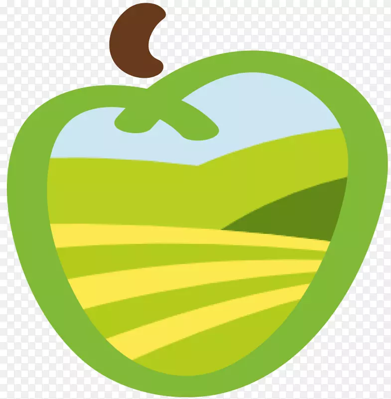 食物废纸食物系统标志-苹果标志