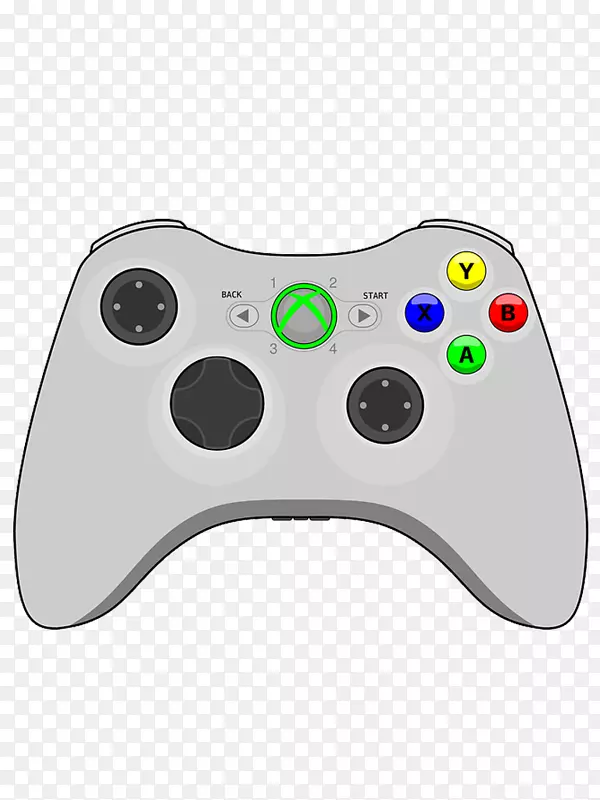 Xbox一控制器Xbox 360控制器黑色剪辑艺术-小游戏