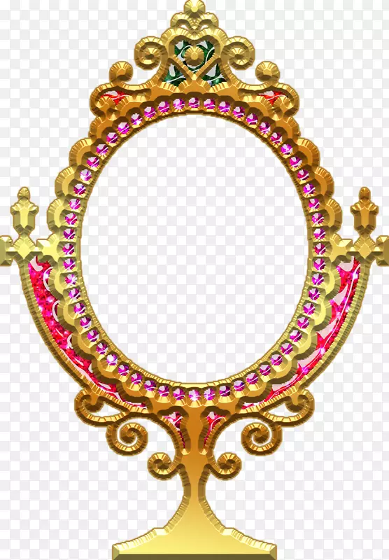 镜框珠宝镜面项链镜子