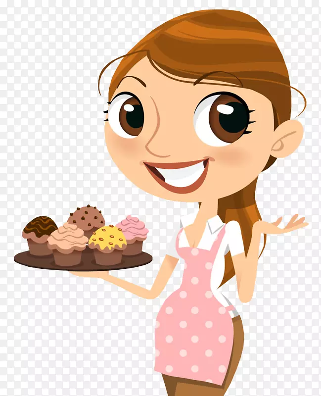 蛋糕烘焙女-快乐女人