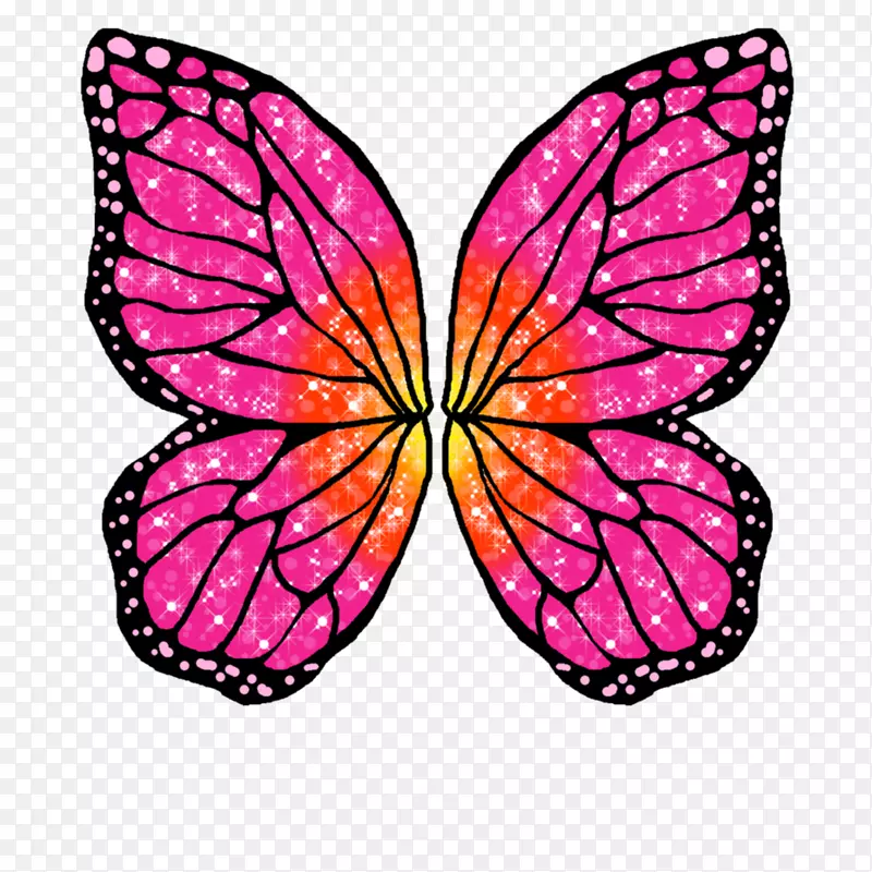 蝴蝶芭比娃娃Mariposa rayla绘图水彩画蝴蝶