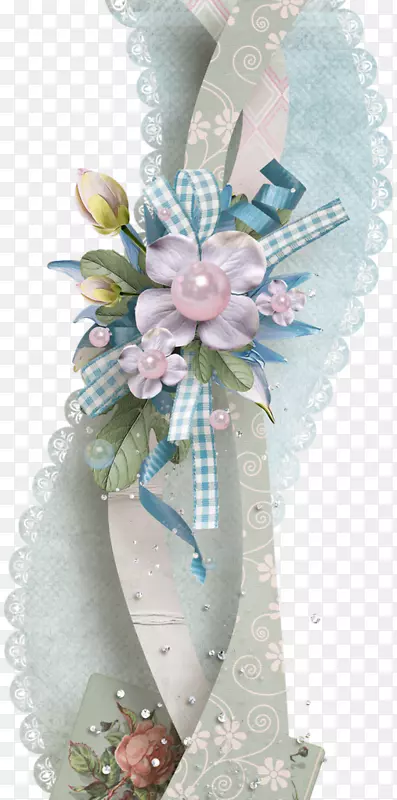 切花、花束、剪贴、花卉设计-纸带