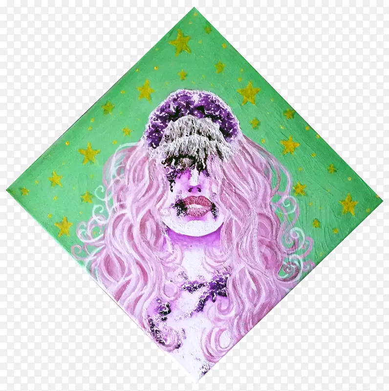 薰衣草紫丁香紫红色粉红m-水彩生日