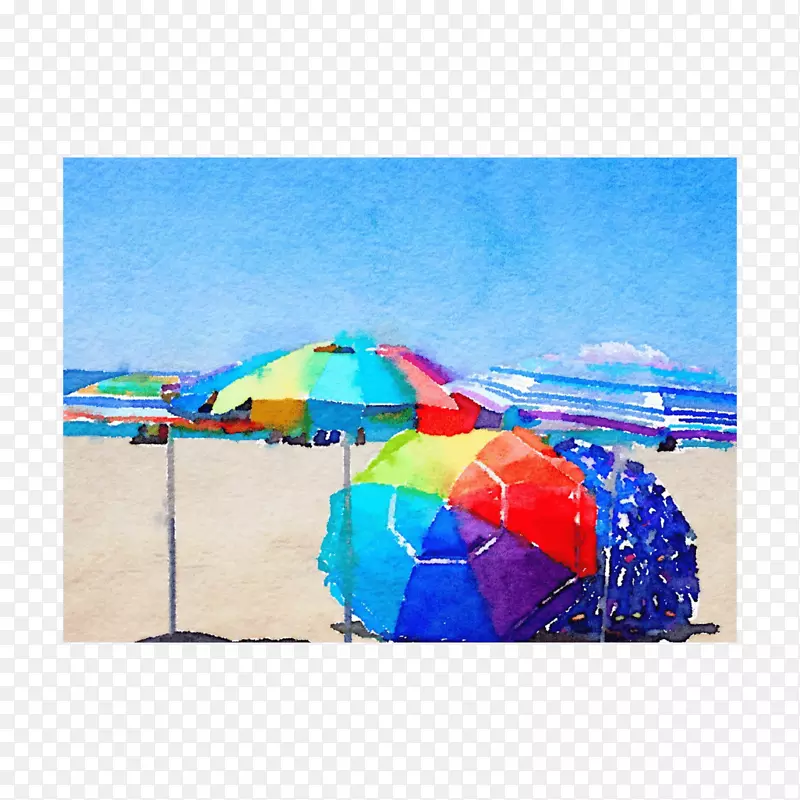 沙滩伞，数字个性洛杉矶immaginare出版社-沙滩伞
