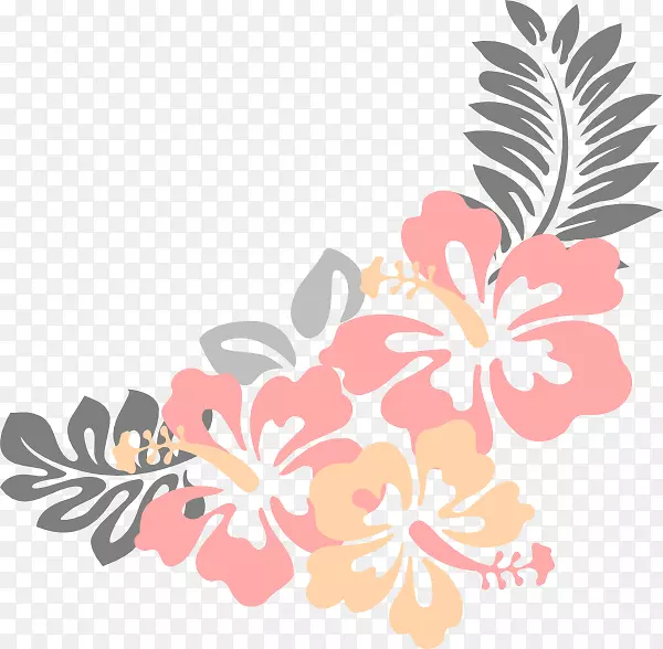 夏威夷芙蓉电脑图标剪贴画-夏威夷花