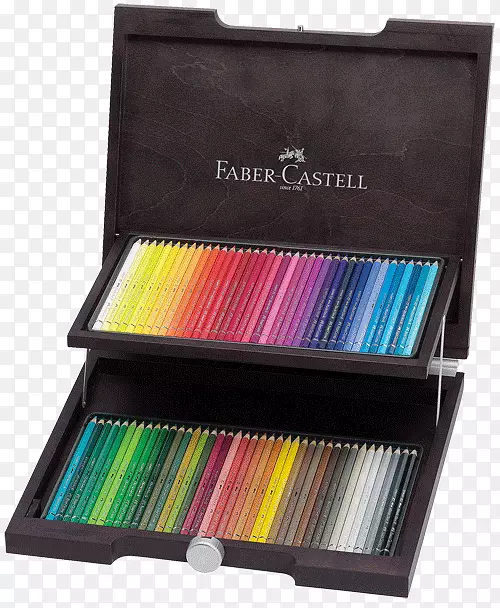 纸法布尔-蓖麻色铅笔画.水彩染色