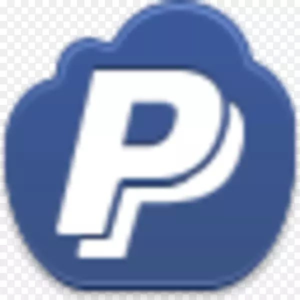 蓝色电脑图标符号彩色剪贴画-PayPal