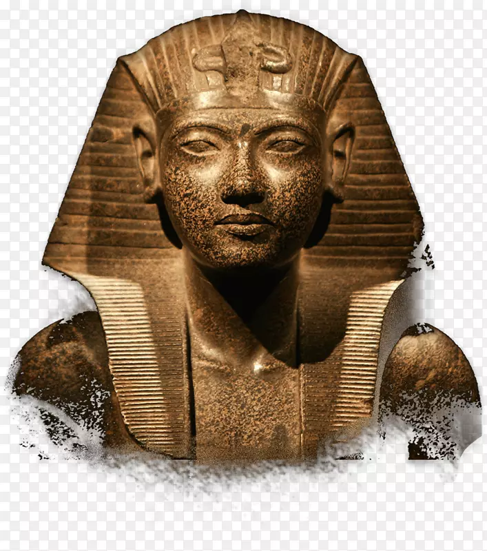 阿门霍特普三世埃及金字塔埃及博物馆古埃及尼斐提半身像-法老