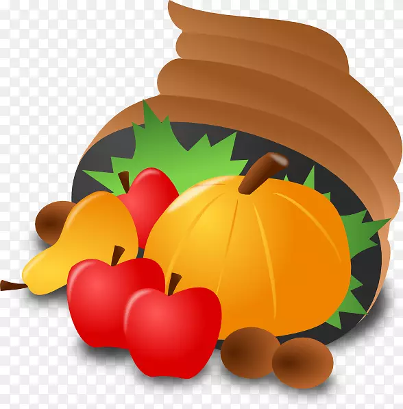 感恩节电脑图标剪贴画食物