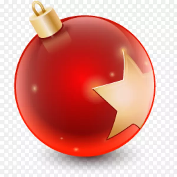 圣诞红球圣诞点缀电脑图标夹艺术装饰品