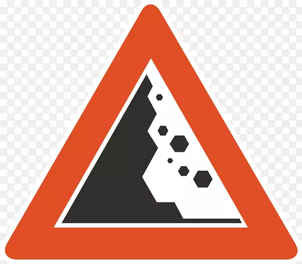 交通标志道路警告标志-坠落
