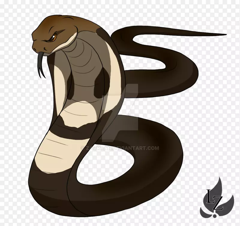 蛇王眼镜蛇画卡通巨蟒