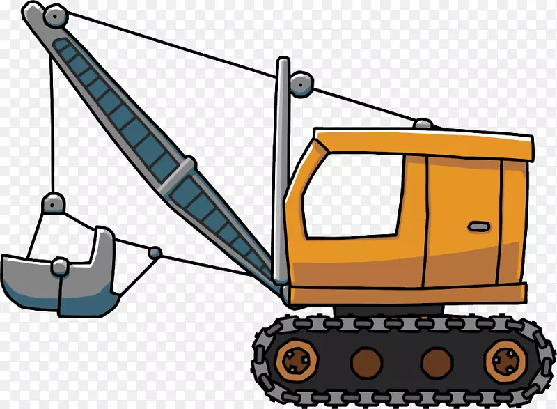 牵引挖掘机重型机械动力铲装载机卡通车